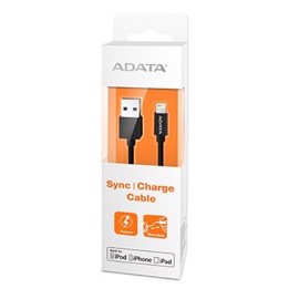 ADATA MFI Lightning USB kabel til iPad - Sort - 1 meter